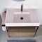Modern  Console Vanity, Pink Ceramic Sink, 35